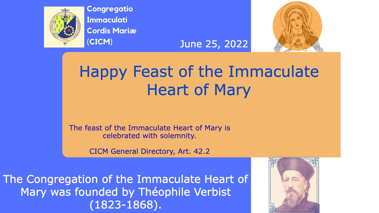Feast of the Immaculate Heart of Mary - June 25, 2022