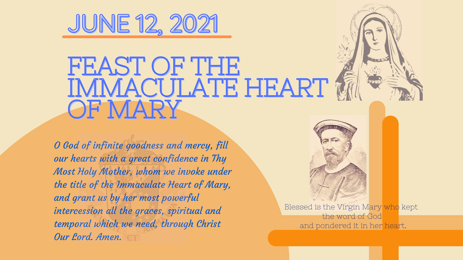 Feast of the Immaculate Heart of Mary - June 12, 2021